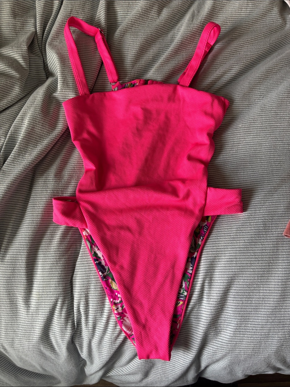 Maaji Hot Pink Floral One-Piece Swimsuit